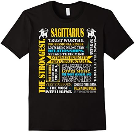 Mens Strongest Professional Kisser Sagittarius Zodiac Tshirt Medium Black