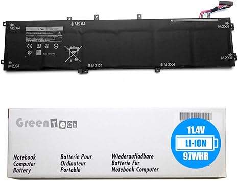 Amazon Com Greentech 6gtpy Replacement Battery For Dell Xps 9560 Xps 9570 Precision 55 5530 5540 Greentech 11 4v 97whr 6 Cell Battery Gpm03 5xj28 06gtpy Computers Accessories