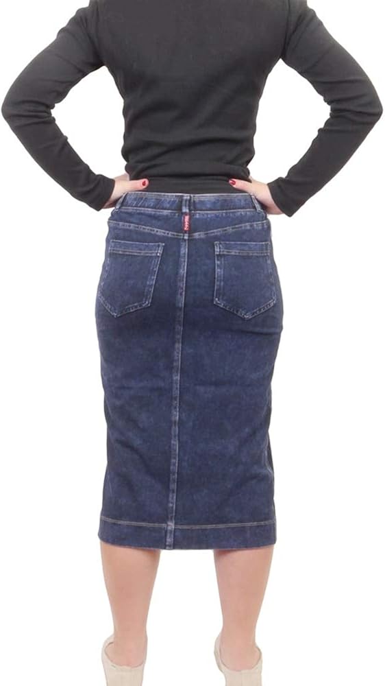 hardtail long denim skirt