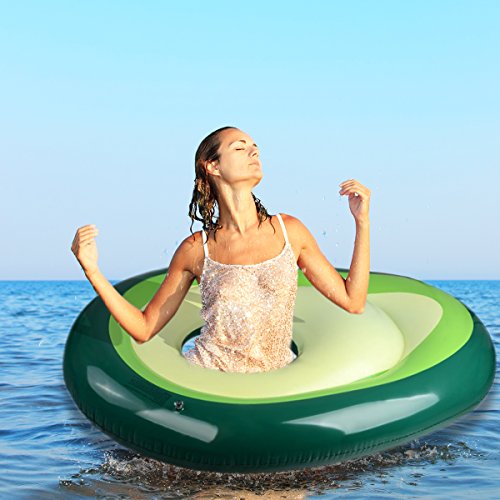 Aitey Pool Float, Avocado Huge Inflatable Swimming Pool Lounger Large Outdoor Portable Pool Float Hammock, Beach Toy for Adults & Children