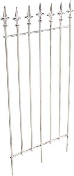 Dekoratives Pflanzgitter Im Nostalgie Stil Antik Weiss Metall Rankhilfe Spalier Freistehend Zum Stecken 100 X 50 Cm Amazon De Kuche Haushalt