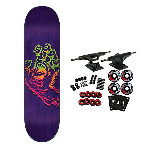 Santa Cruz Skateboard Complete Throwdown Hand Purple 7.75"