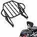 XFMT Motorcycle King Detachable Two-Up Luggage Rack for Harley Touring Road King Street Glide Road Glide Electra Glide 2009-Later, Gloss Black