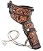 22 Caliber Western Leather Gun Holster & Belt - Cowboy Style Single Drop Rig Standard Barrel - Authentic Handmade Hand Tooled .22 Cal