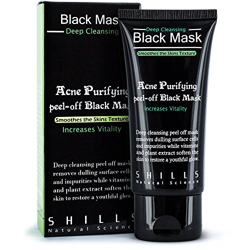 SHILLS Purifying Black Peel-off Mask,Facial Cleansing, Blackhead Remover Deep Cleanser, Acne Face Mask (Single)
