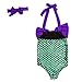 PGXT Girl's One Piece Mermaid Bikini Set Swimwear Swimsuit Bathing Suit+Headband