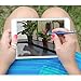 Lynktec TruGlide Mesh Fiber Stylus with Microfiber Knit Tip for All Capacitive Touch Screen Tablets, iPad, and Smartphone (Silver with Silver Clip)