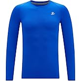 DEVOROPA Youth Boys Compression Shirt Long Sleeve Football Baseball Undershirt Quick Dry Sports Baselayer Crewneck