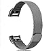 Hotodeal Band Compatible Fitbit Charge 2 Bands, Band Milanese Loop Stainless Steel Magnet Metal Replacement Bracelet Strap, Wristbands Accessories for Women Men, Black