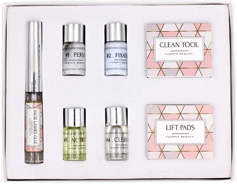 Tseria Professional Eyelash Curling Suit, Eyelash Glue Perming Liquid Eye Rod Eyelash Perming Kit for Women Beauty