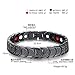 Elegant Titanium Magnetic Therapy Bracelet Pain Relief for Arthritis Carpal Tunnel Tendonitis Tennis Elbow RSI Joint and Wrist (Black)