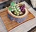 roro 7 Inch Hand-carved Guacamole Smoothie or Cereal Bowl with bark made from sustainable orchard wood