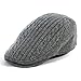 Siggi Knit Irish Driver Cap for Men Cable Wool Knit Duckbill Ivy Flat Caps Grey One Size88090_grey