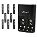 8 Acuvar AAA Rechargeable Batteries + Acuvar 3 in 1 Battery Charger for Double AA, Triple AAA and 9V Batteries