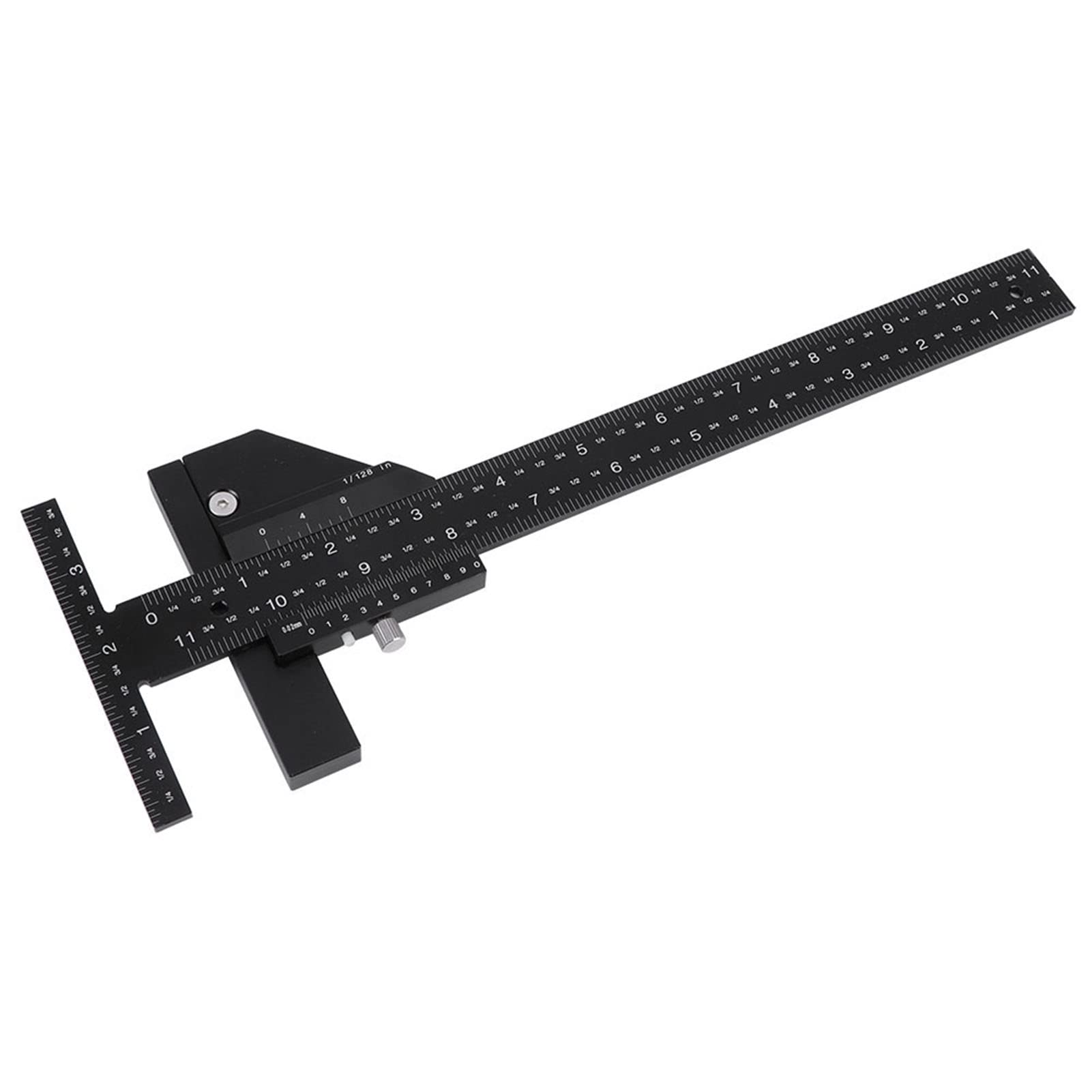 Yosoo Health Gear Aluminium T-Square Ruler, 11.8 Inch Aluminium Alloy Woodworking T Ruler