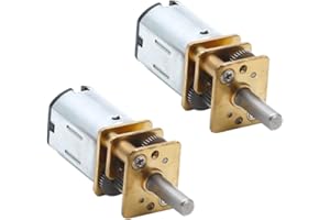 Augiimor 2PCS DC 6V 200RPM Speed Reduction Motor N20 3mm Shaft Mini Metal Gearwheel Gear Motor with Full Metal Gearbox Micro Motor