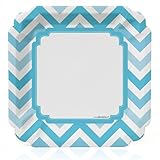 Chevron Blue - Dinner Plates (8 count)