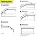 RUIANG VOYAGE for 02-07 Jeep Liberty 4pcs Front & Rear Smoke Sun/Rain Guard Vent Shade Window Visors
