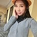 Sunward Women Girls Lace Embroidery Half Shirt Fake Collar Detachable Blouse Tie (Black)