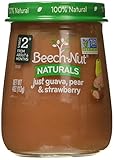 Beech-Nut Stage 2 Baby Food, Just Guava/Pear/Strawberry, 4.0 Ounce (Pack of 10)