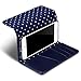 iPhone 7 Cover - Terrapin iPhone 7 Women's Case - Trifold Wallet Clutch Cover - Polka Dot Interior - Card Slots - Money Pocket - Wristlet - Navy Blue