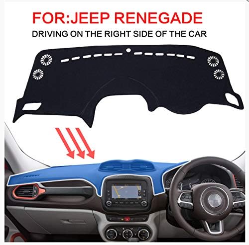 linfei Dash Mat Dashmat Black For Jeep Renegade Carpet Cover Insulation Mat