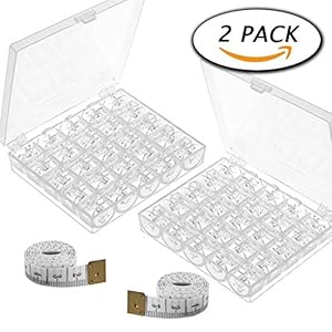 Amazon.com: Paxcoo 50 Pcs Sewing Machine Bobbins with Case