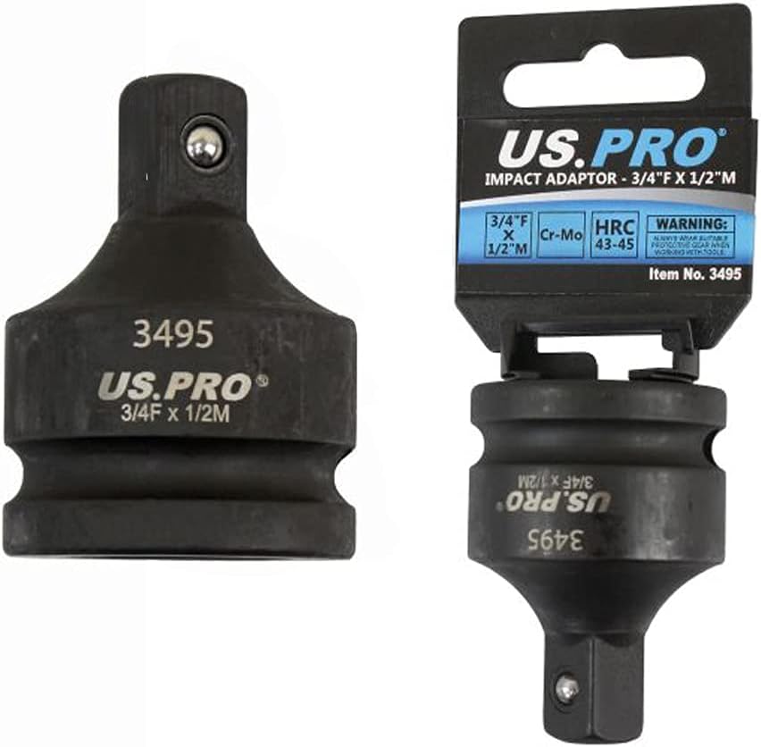 US PRO Impact Socket Adaptor 3/4 in Female to 1/2 in Male 3495