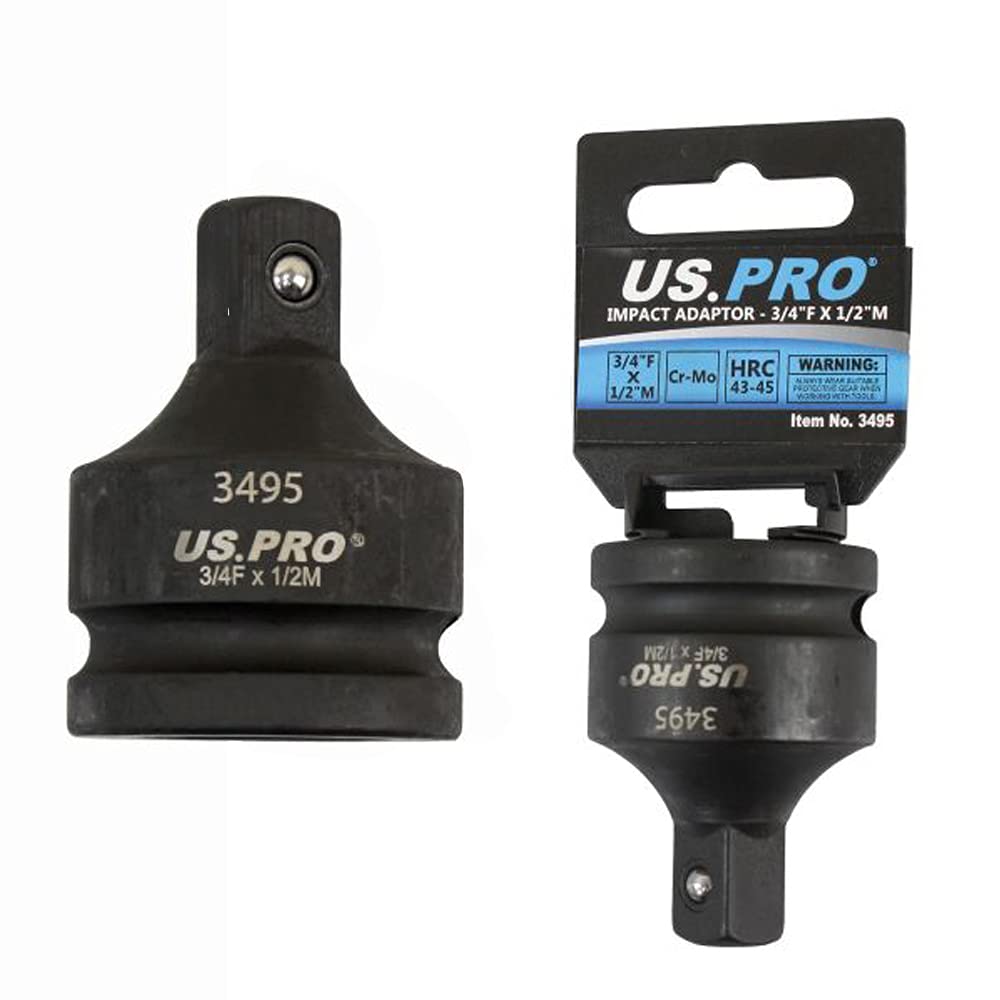 Impact Socket Adaptor Reducer 3/4 Inch F to 1/2 Inch M US Pro 3495