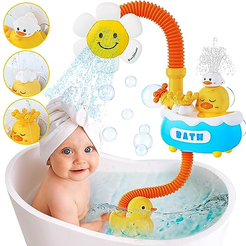 VATOS Baby Bath Toys with Shower Head Toddler 4 in 1 Rechargable