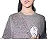 Cinyifan Womens Middle Finger Cat Pocket Short Sleeve Casual T Shirt Crop Tops Tee Grey Medium