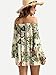 Floerns Women's Boho Print Off Shoulder Bell Sleeve Dress Blouse Green M