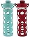 2-Pack Lifefactory 16-Ounce Flip Cap Beverage Bottles (Turquoise and Raspberry)