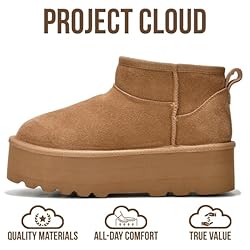 Project Cloud 100% Genuine Leather Ankle Boots for