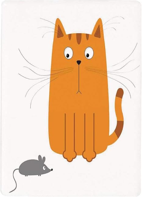 Amazon Co Jp 壁紙 絵画風ポスター 漫画 かわいい猫を見てマウスハンターキティ楽しいユーモア子供動物グラフィックアートプリント マリーゴールドグレー60x100cm 自己接着性 取り外可能 壊れ目 Home Kitchen