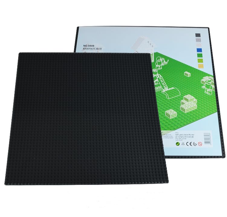 FULHOLPE Classic Baseplates 16"x16" Building Board Base Plates for Girls Boys, 50 x 50 Hole Construction Toys Accessories Bases Compatible with Major Brands