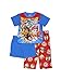Paw Patrol Toddler Boys 3 Piece Shorts Pajamas Set (4T, Blue/Red)