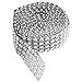 4 Row Silver Acrylic Rhinestone Diamond Ribbon Trim Banding for Wedding Cakes, Birthday Decorations, Baby Shower Events, Arts & Crafts Projects (2 Yards)