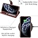AMOVO iPhone 11 Pro Max Wallet Case [2 in 1 Detachable] Vegan Leather Case for iPhone 11 Pro Max (6.5’’) [Wristlet] [Kickstand] iPhone 11 Pro Max Folio with Gift Box Package (11ProMax (6.5'') Brown)