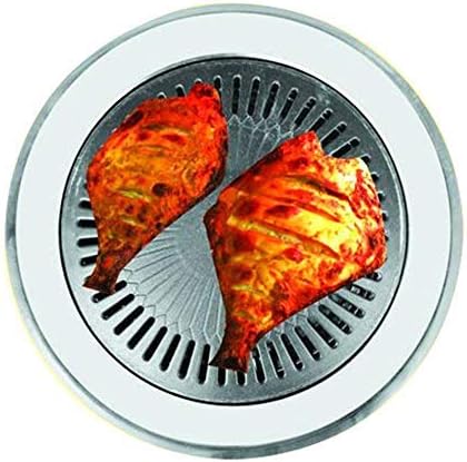 CHEFMAN Gas Tandoor Indoor Smokeless Non-Stick Coating Grill Multi-Functional Grill .(Silver-Brown)