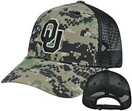 NCAA Oklahoma Sooners Digital Camo Camouflage Curved Bill Mesh Snapback Hat Cap