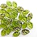 50 pcs Mix of Green Czech Glass Leaf Beads 12mm