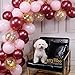 PartyWoo Pink Gold and Burgundy Balloons, 60 pcs Burgundy Balloons, Baby Pink Balloons, Gold glitter Balloons for Burgundy Bridal Shower, Burgundy and Gold Party Decorations, Burgundy Wedding Decors