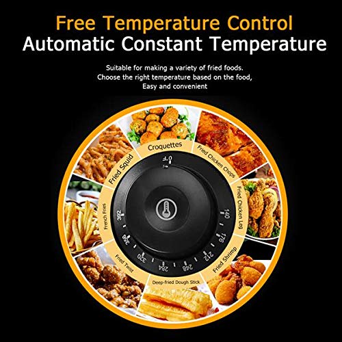 Heavy Duty Deep Fryer, 12.7QT/12L Stainless Steel Large Double Cylinder Electric Fryers with Removable Basket and Professional Heating Element, 110V/5000W Max US Plug (12L)