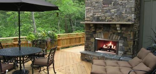 42" Outdoor Montana SS Wood-Burning Fireplace w/Traditional Refractory