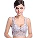 Manstore Women's All Over Sheer Lace Bralette Soft Wire Free Sleep Padded Bra Everyday Bra