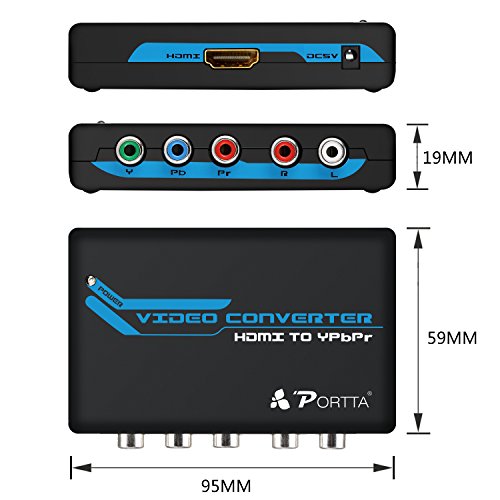 RGB A HDMI Convertitore, Portta YPbPr Component + R L A - Foto 8