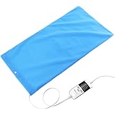 Boncare&reg; Vinyl Large Heating Pad 3 Timers and Stay on for Back Pain Relief and Cramps, 4 Temperature Settings Hot Electric Heat Pad with Washable Cover Blue (12"x 24")