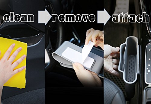 KMMOTORS Double Side Car Organizer Pocket, Dashboard Phone Holder, Console Organizer, Coin Holder, Auto Console Storage for Phones, Earphones, Sunglasses (Black)