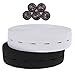 COTOWIN 3/4 Inch Buttonhole Elastic Buttonhole Belt 10 Yards (5 Yards Black,5 Yards White)